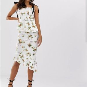 Floral Midi Pencil Dress